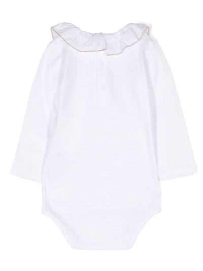 Shop Douuod Ruffle-collar Cotton Body In White