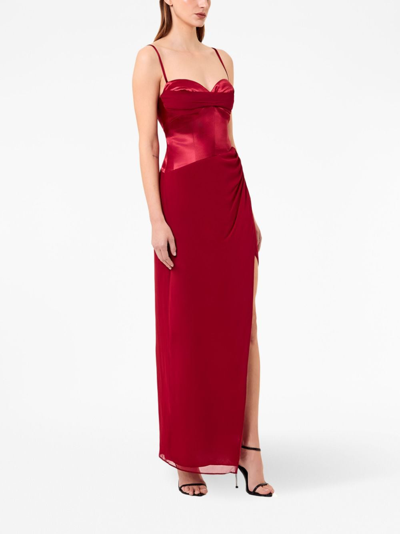 Shop Nicholas Solara Bustier-style Gown In Red