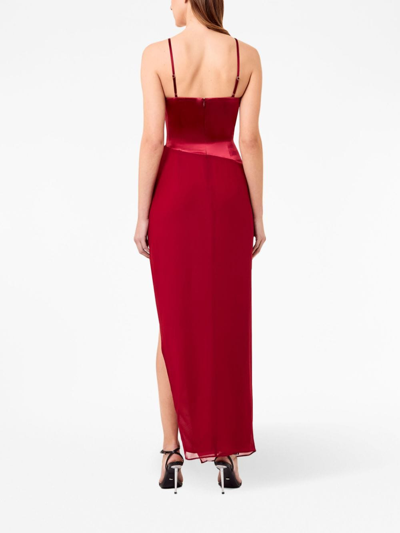 Shop Nicholas Solara Bustier-style Gown In Red