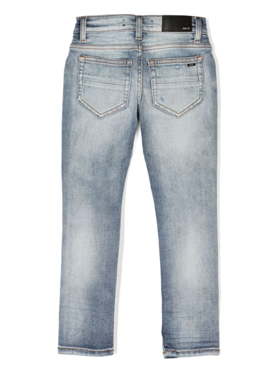 仿旧修身牛仔裤