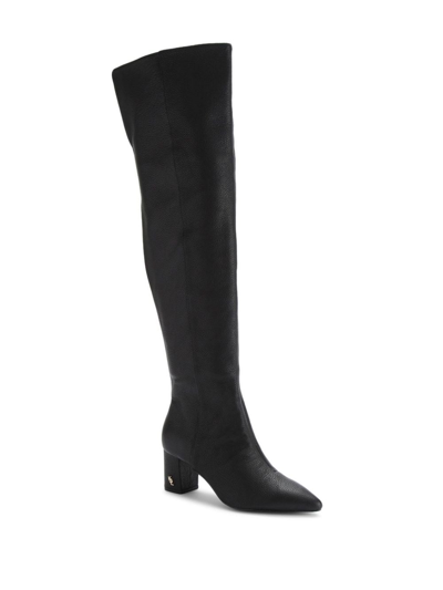 Shop Kurt Geiger Burlington 60mm Over-the-knee Leather Boots In Black