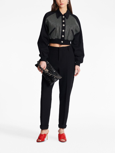 Balmain Crepe Trousers In Black