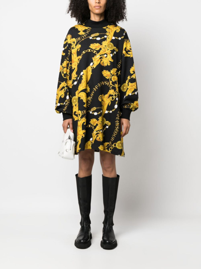 Versace Jeans Couture Chain Couture Minidress In Black