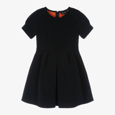 Shop Monnalisa Teen Girls Black Neoprene Jersey Dress