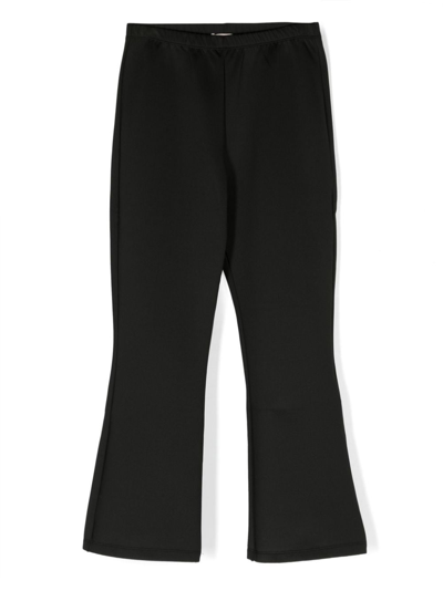 Shop Douuod Stretch Flared Trousers In Black