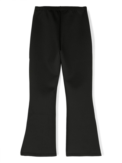 Shop Douuod Stretch Flared Trousers In Black