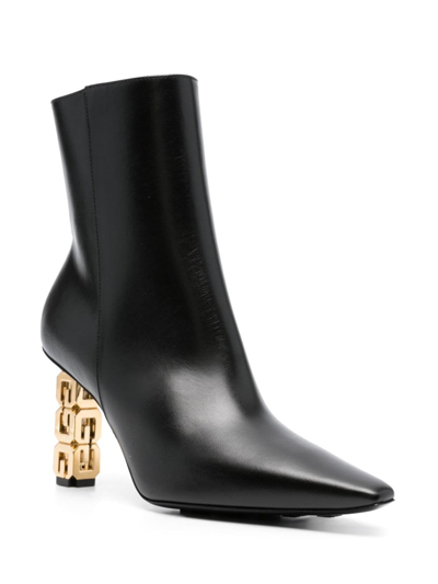 Shop Givenchy G Cube 90mm Leather Ankle Boots In Black