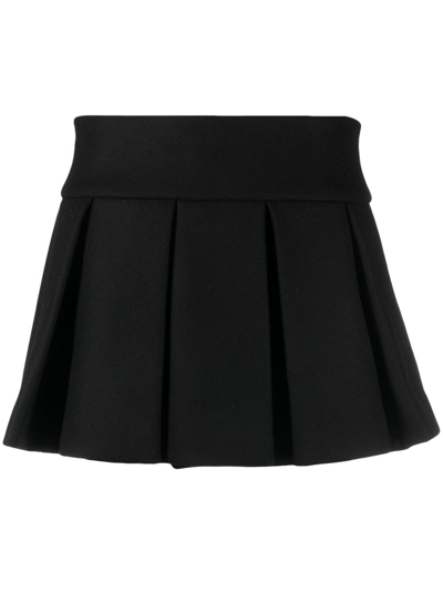 Shop Patou Pleated A-line Skirt In Black