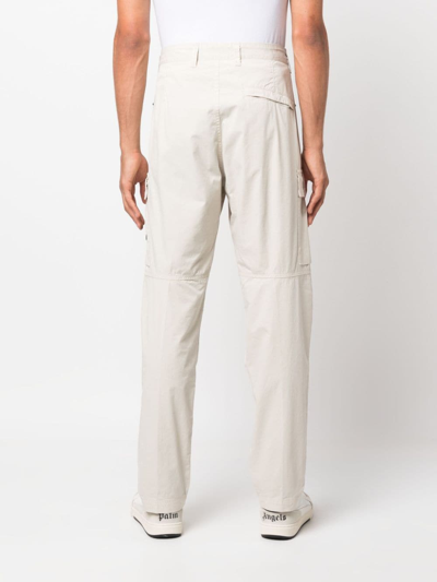 Shop Stone Island Compass Cargo Trousers In Neutrals