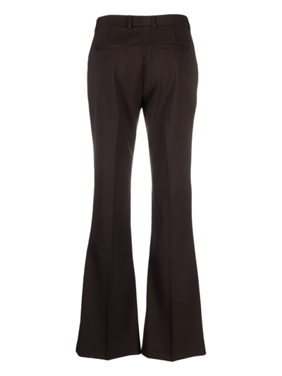 Shop Seventy Mid-rise Flared Trousers In Black