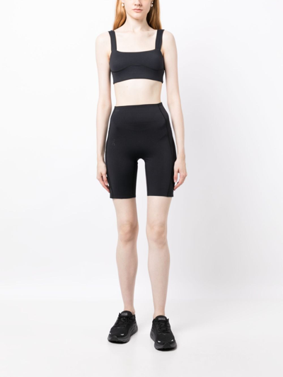 On Running Movement Stretch-jersey Shorts In Black