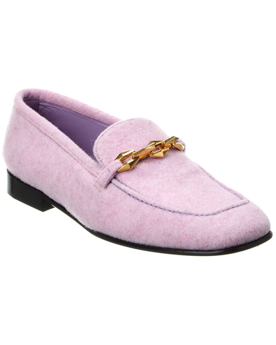 Shop Jimmy Choo Diamond Tilda Flannel Loafer In Purple