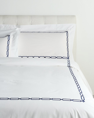 Shop Dea Italian Linens Sinfonia Toscana Prato Embroidered Duvet Set In White