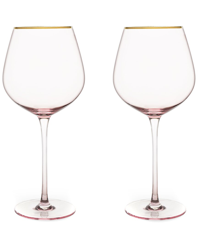 Shop Twine Rose Crystal Red Wine Glass Set