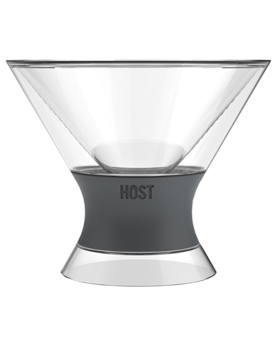 Shop Host Martini Freeze Cooling Cups (set Of 2) In Grey