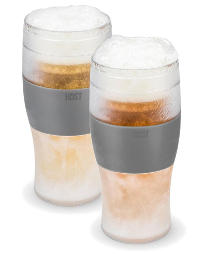 Shop Host Beer Freeze Cooling Cups (set Of 2) In Grey