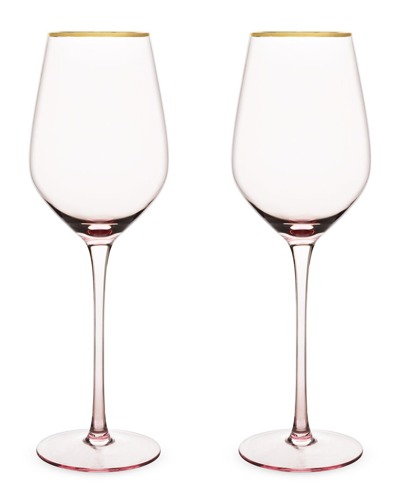 Shop Twine Rose Crystal White Wine Glass Set