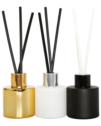 Shop Vivience Set Of 3 Diffusers-assorted Scents/colors In Black
