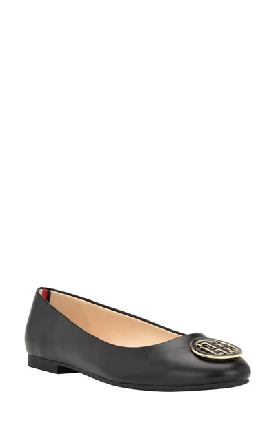 Tommy Hilfiger Womens Loafers Slip On In Black