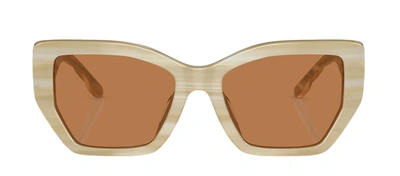 Shop Tory Burch Tb 7187u 189073 Cat Eye Sunglasses In Brown