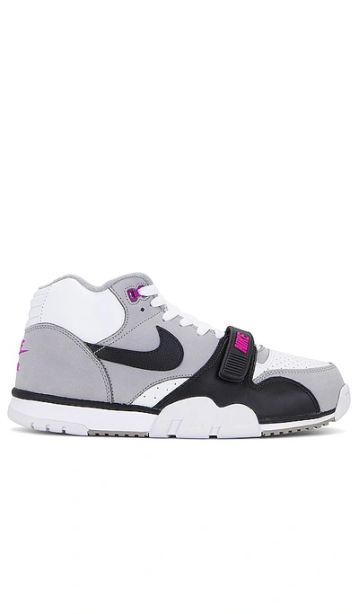Shop Nike Air Trainer 1 Sneaker In Medium Grey  Black  & White Hyper