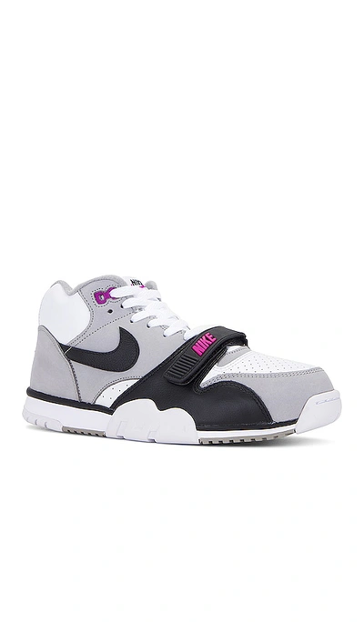 Shop Nike Air Trainer 1 Sneaker In Medium Grey  Black  & White Hyper