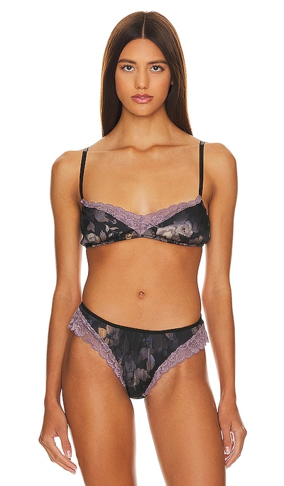 Shop Free People X Intimately Fp She Silky Bralette In Night Sky Combo