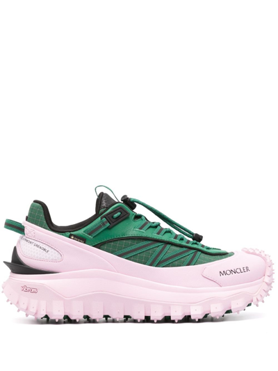 Shop Moncler Two-tone Trailgrip Gtx Sneakers In Pink