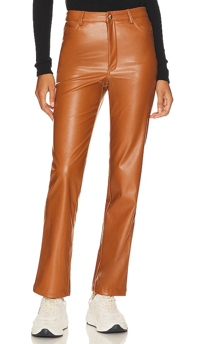 Shop Bardot Alesi Faux Leather Pant In Tan