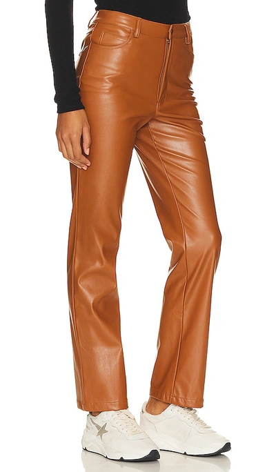 Shop Bardot Alesi Faux Leather Pant In Tan