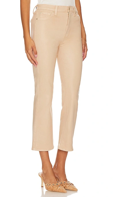 Shop 7 For All Mankind High Waisted Slim Kick In Beige