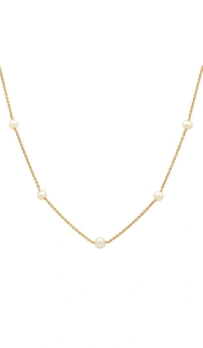 Shop Joy Dravecky Jewelry The Looker Pearl Necklace In Metallic Gold