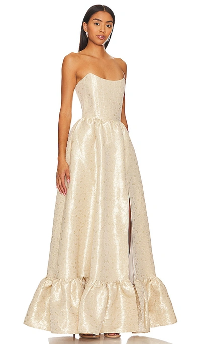 Shop V. Chapman Charlotte Gown In Taupe