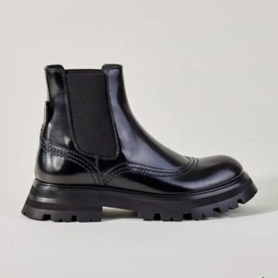 Shop Alexander Mcqueen Women's Wander Black Ankle Boots