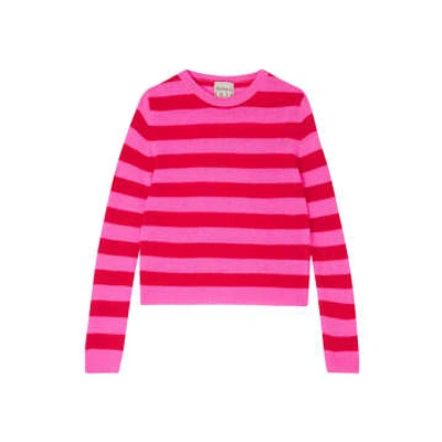 Shop Jumper 1234 Stripe Cashmere Crew In Pink