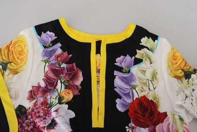 Shop Dolce & Gabbana Multicolor Ortensia Silk Long Kaftan Women's Dress