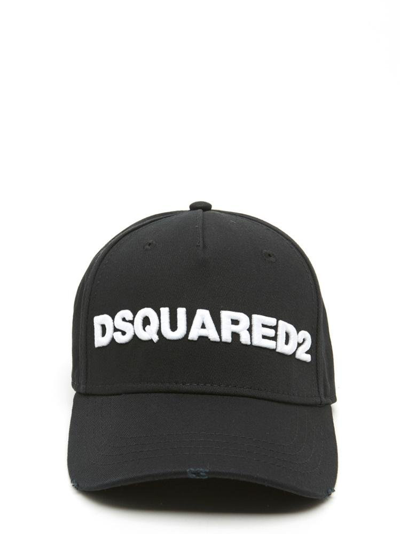 Shop Dsquared2 Logo Embroidered Baseball Cap In Black