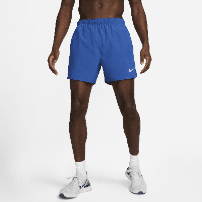 Shop Nike Men's Challenger Dri-fit 5" Brief-lined Running Shorts In Blue