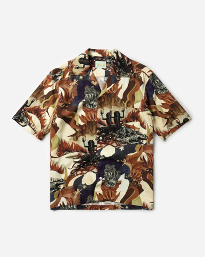 Shop Aries Cannibal Apocalypse Hawaiian Shirt In Multi