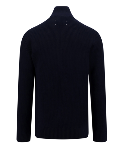 Shop Maison Margiela Roll-neck Sweater In Blue