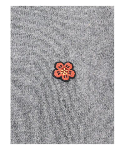 Shop Kenzo Boke Flower Roll-neck Sweater In Grey