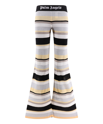Palm Angels Women Striped Trouser With Lurex Effect In Multicolor