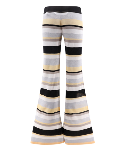 Palm Angels Women Striped Trouser With Lurex Effect In Multicolor