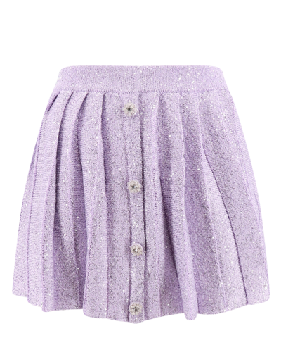 Shop Self-portrait Mini Skirt In Violet