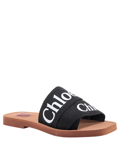 Shop Chloé Woody Sandals In Black
