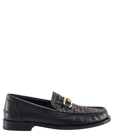 Shop Fendi Loafers In Brown