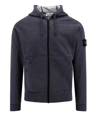 Shop Stone Island Hoodie In Grey