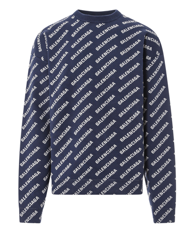 Shop Balenciaga Sweatshirt In Blue
