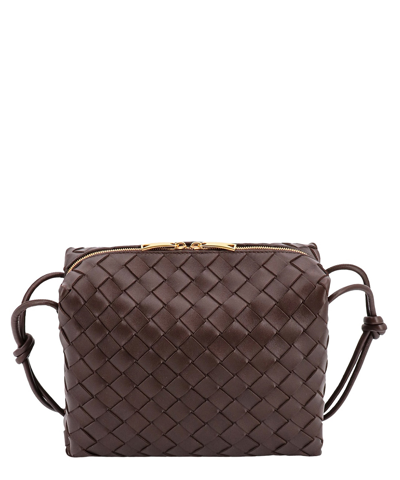 Shop Bottega Veneta Loop Shoulder Bag In Brown