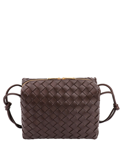 Shop Bottega Veneta Loop Shoulder Bag In Brown